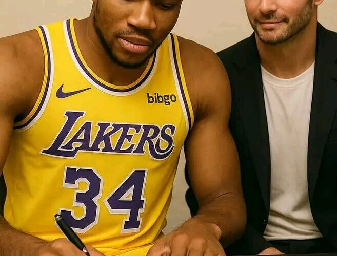 *LAKERS LAND GIANNI S ANTETOKOUNMPO IN BLOCKBUSTER TRADE, CREATING A FORMIDABLE BIG 3 WITH LUKA DONCIC AND LEBRON JAMES*